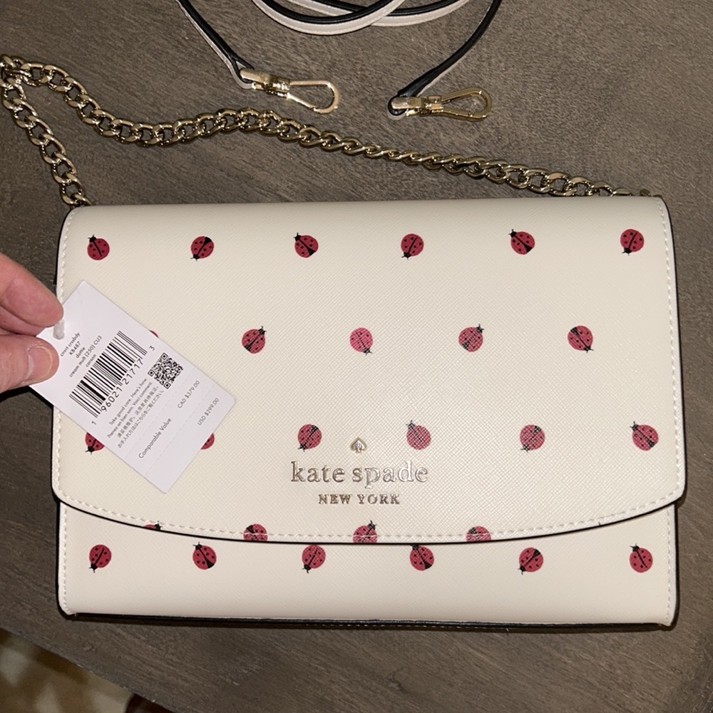 Brand NWT - Kate Spade Carson Ladybug Crossbody & Shoulder Bag- Beautiful